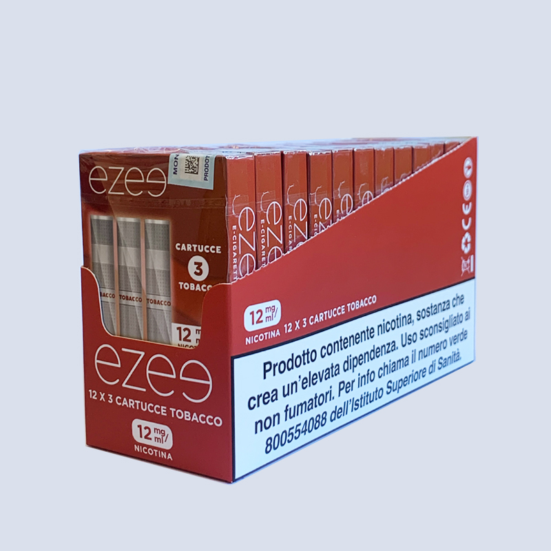 Ezee Cartucce Tabacco 12mg Nicotina Pacco di 12